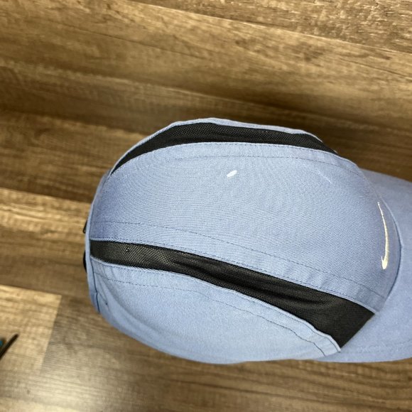 Nike Running Cap Hat Blue Adjustable Strapback One Size Swoosh Just Do It - Picture 5 of 10